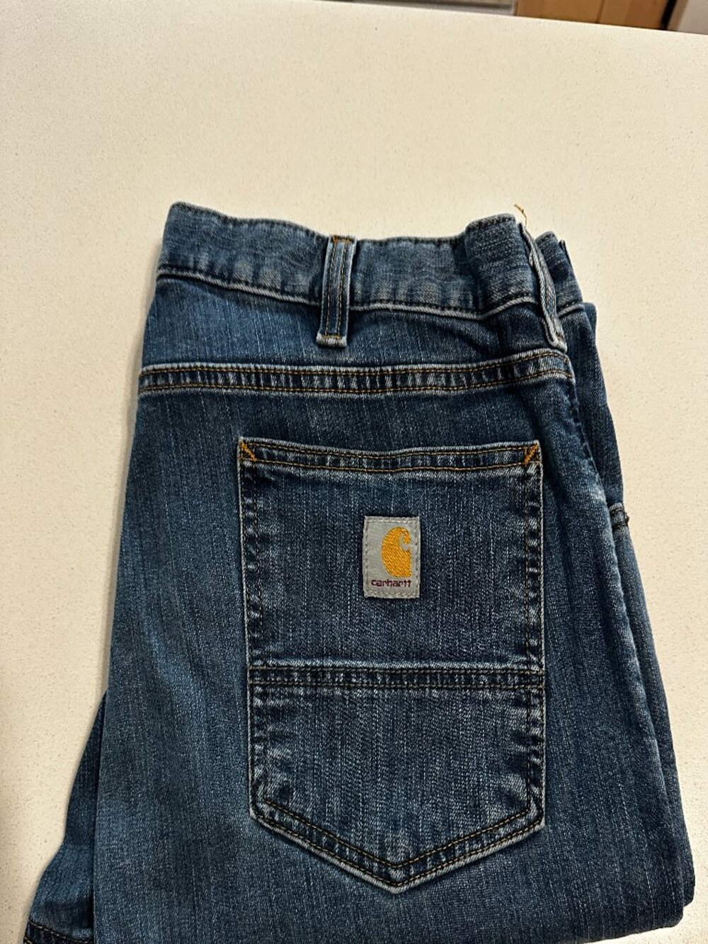 Carhartt Men's Relaxed Fit Dark Blue Denim Jeans 36x32